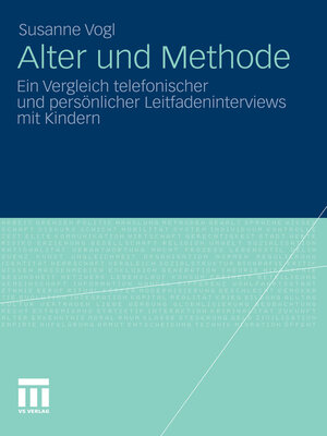 cover image of Alter und Methode
